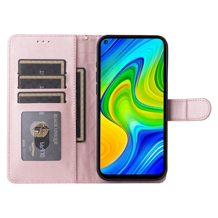 For Xiaomi Redmi Note 9 Diamond Lattice Leather Flip Phone Case
