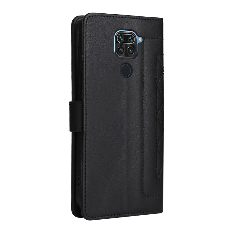 For Xiaomi Redmi Note 9 Diamond Lattice Leather Flip Phone Case
