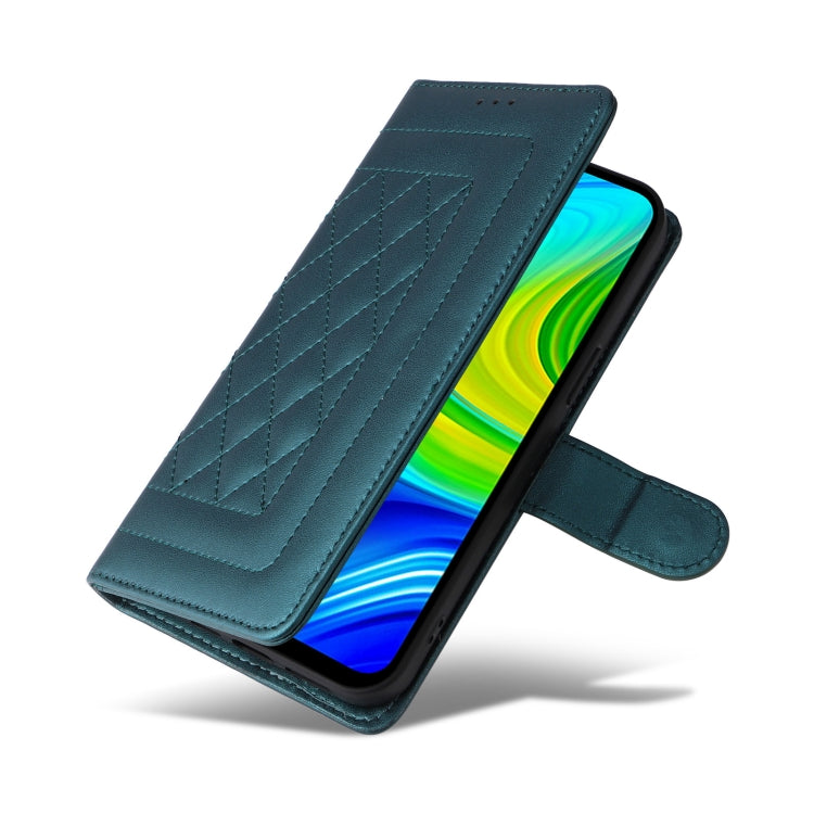 For Xiaomi Redmi Note 9 Diamond Lattice Leather Flip Phone Case
