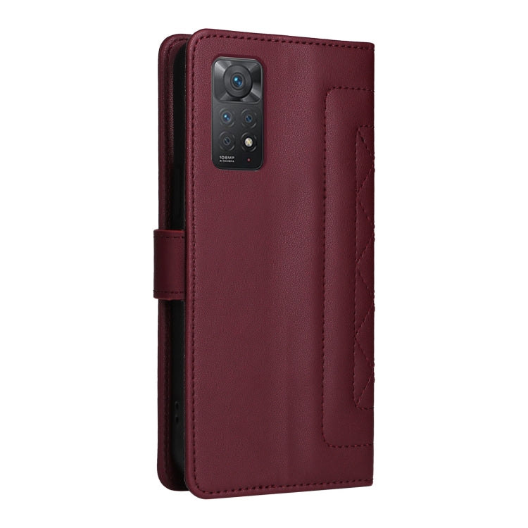 For Xiaomi Redmi Note 11 Pro Global Diamond Lattice Leather Flip Phone Case