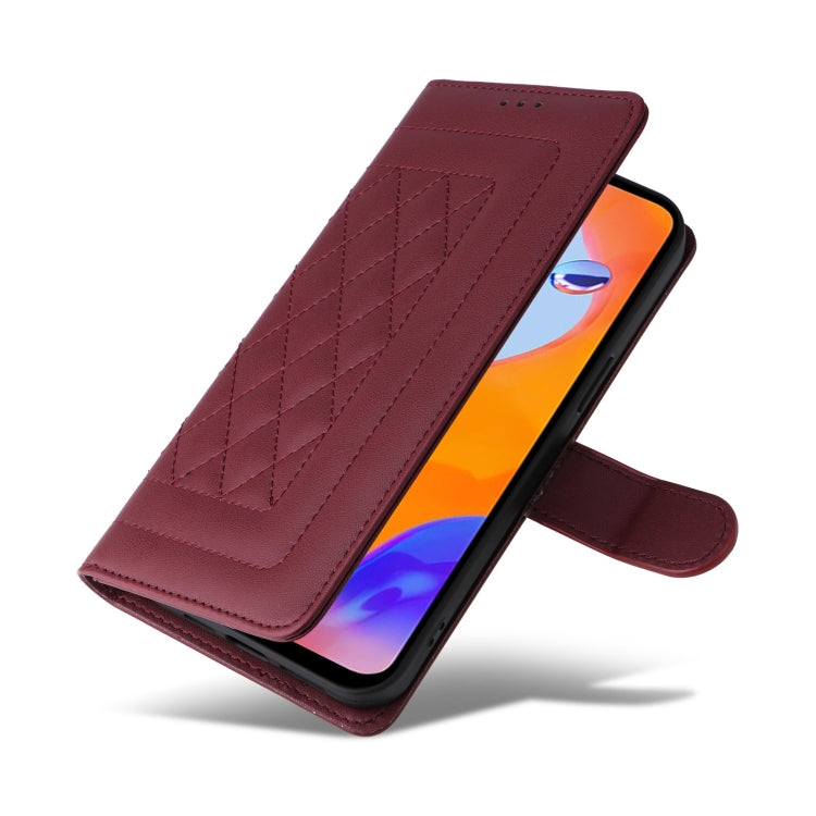 For Xiaomi Redmi Note 11 Pro Global Diamond Lattice Leather Flip Phone Case