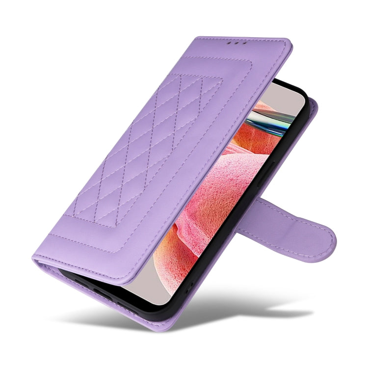 For Xiaomi Redmi Note 12 4G Diamond Lattice Leather Flip Phone Case