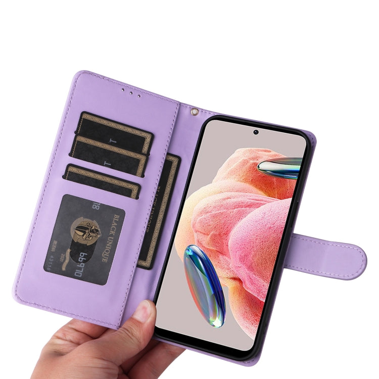 For Xiaomi Redmi Note 12 4G Diamond Lattice Leather Flip Phone Case