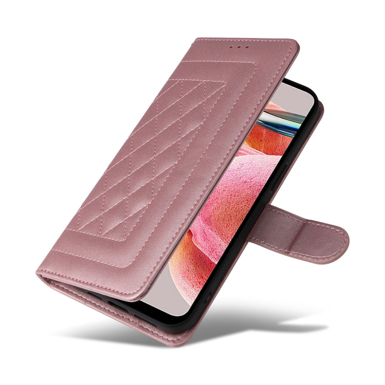 For Xiaomi Redmi Note 12 4G Diamond Lattice Leather Flip Phone Case