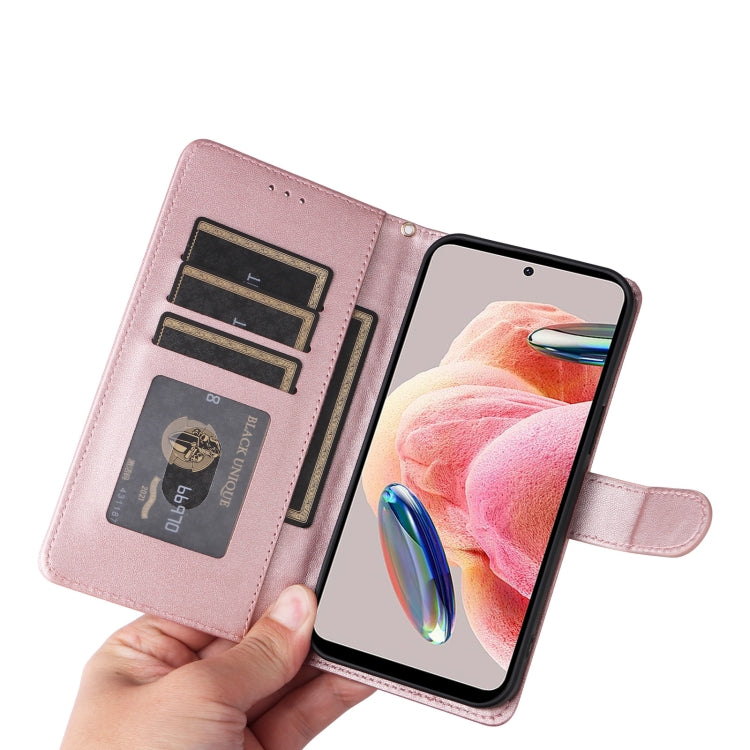 For Xiaomi Redmi Note 12 4G Diamond Lattice Leather Flip Phone Case