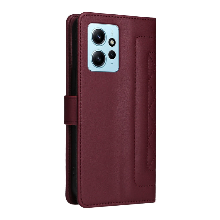 For Xiaomi Redmi Note 12 4G Diamond Lattice Leather Flip Phone Case