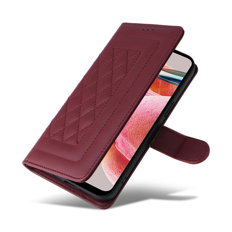 For Xiaomi Redmi Note 12 4G Diamond Lattice Leather Flip Phone Case