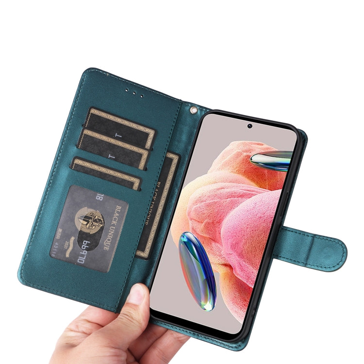 For Xiaomi Redmi Note 12 4G Diamond Lattice Leather Flip Phone Case