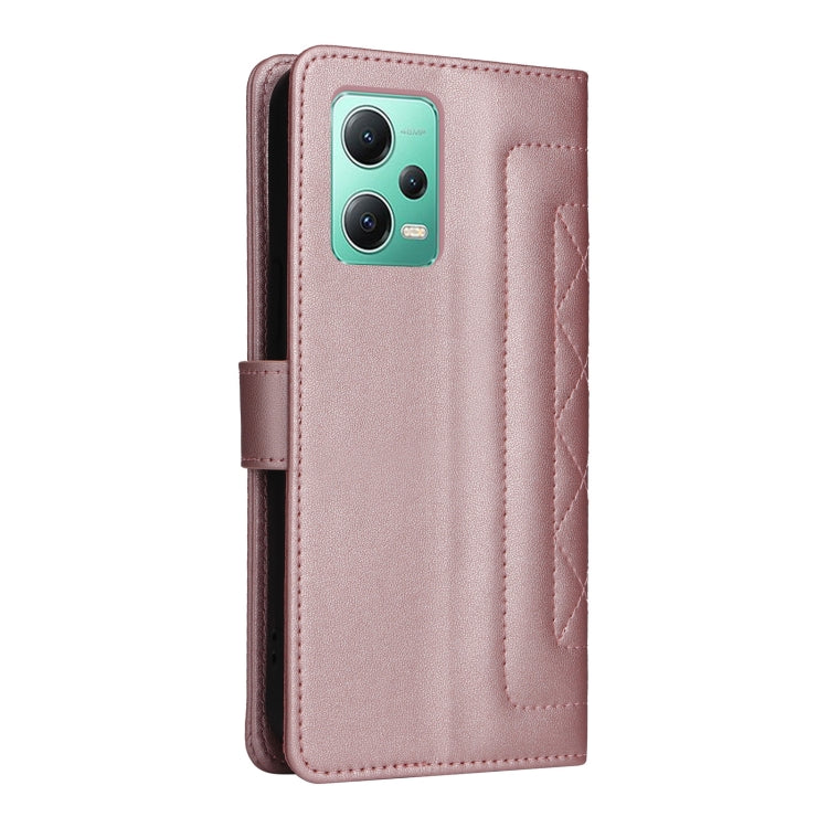 For Xiaomi Redmi Note 12 5G / Poco X5 Diamond Lattice Leather Flip Phone Case
