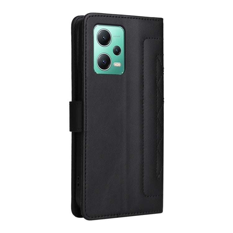 For Xiaomi Redmi Note 12 5G / Poco X5 Diamond Lattice Leather Flip Phone Case