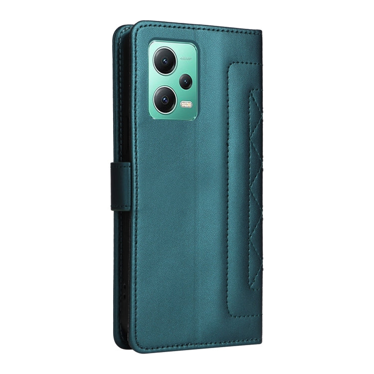 For Xiaomi Redmi Note 12 5G / Poco X5 Diamond Lattice Leather Flip Phone Case