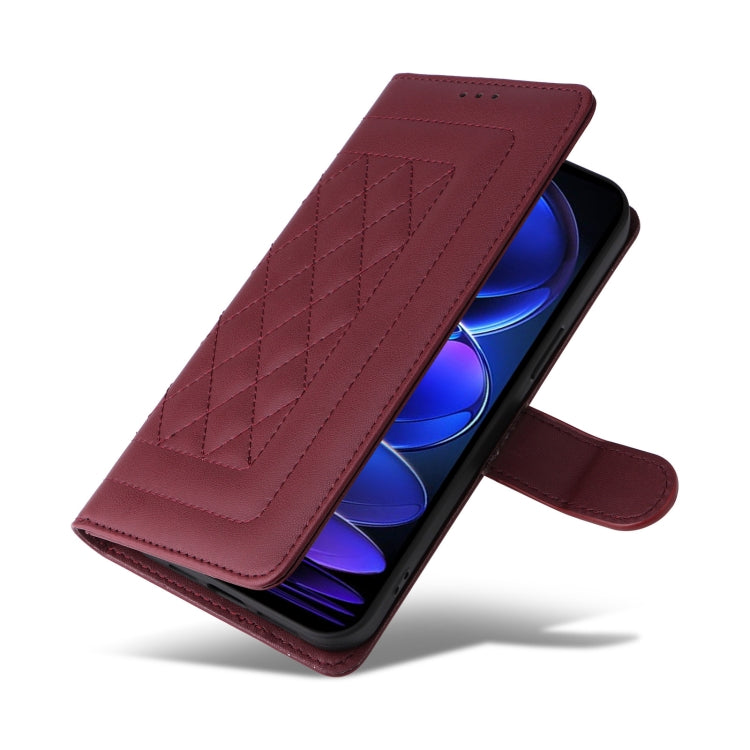 For Xiaomi Redmi Note 12 Pro+ Diamond Lattice Leather Flip Phone Case