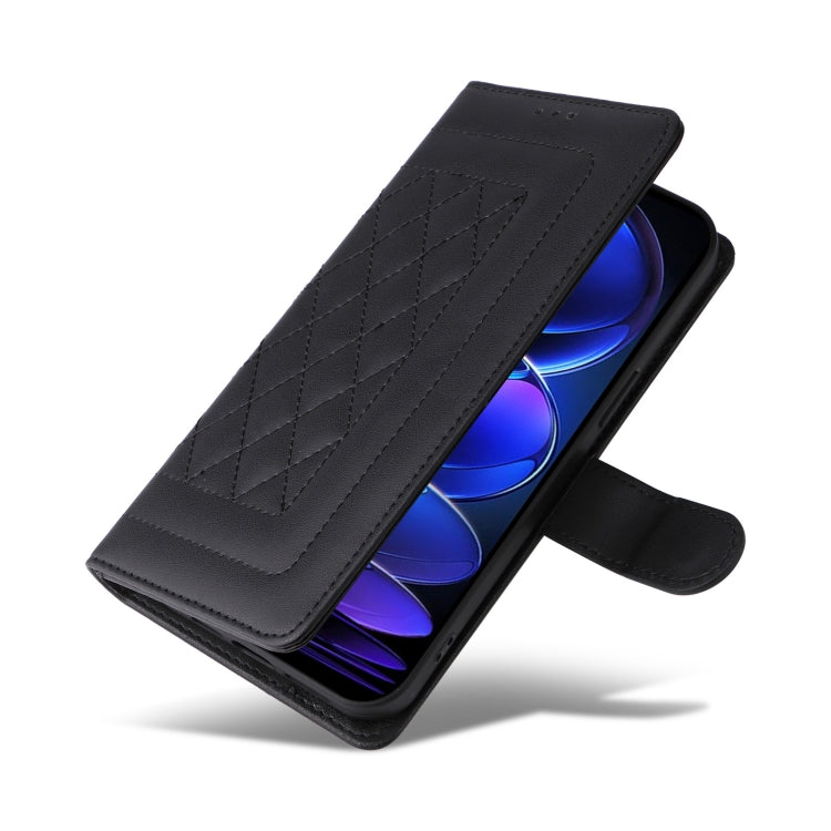 For Xiaomi Redmi Note 12 Pro+ Diamond Lattice Leather Flip Phone Case