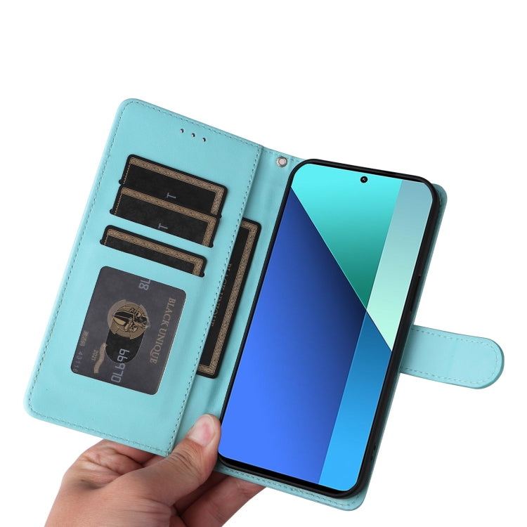 For Xiaomi Redmi Note 13 4G Diamond Lattice Leather Flip Phone Case