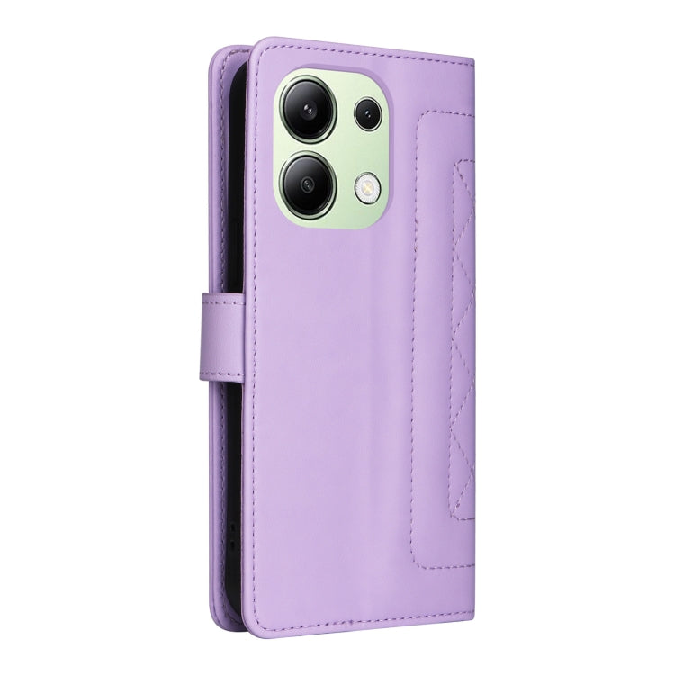 For Xiaomi Redmi Note 13 4G Diamond Lattice Leather Flip Phone Case