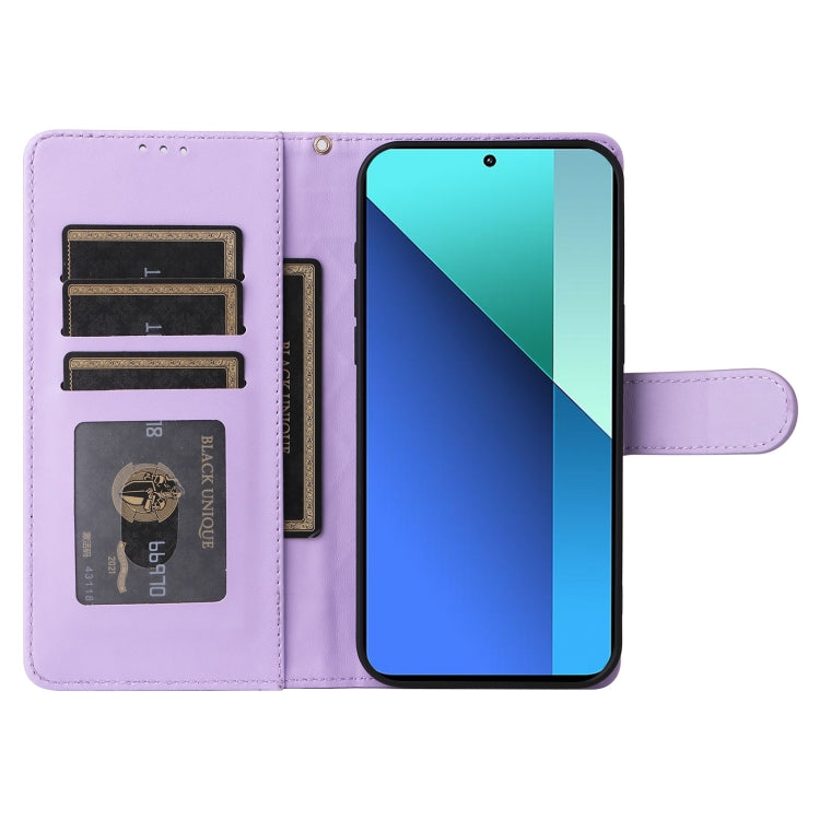 For Xiaomi Redmi Note 13 4G Diamond Lattice Leather Flip Phone Case