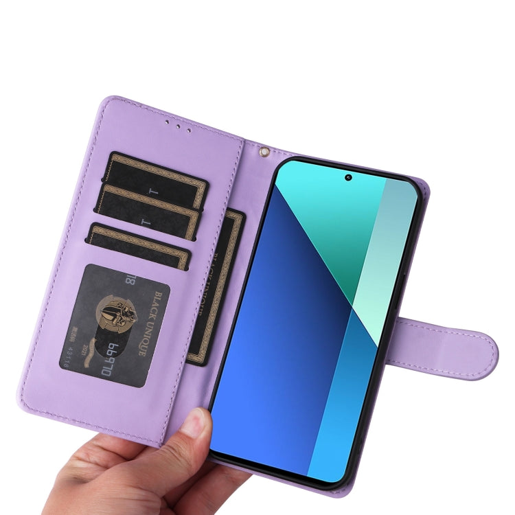 For Xiaomi Redmi Note 13 4G Diamond Lattice Leather Flip Phone Case