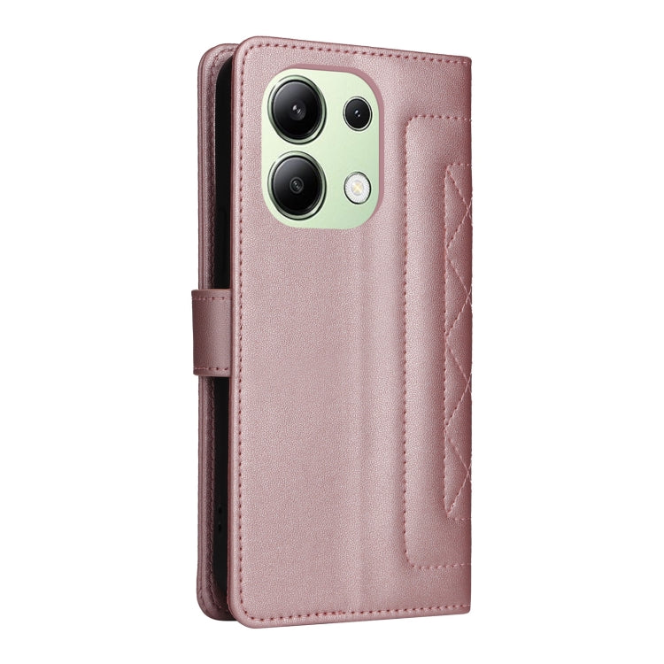 For Xiaomi Redmi Note 13 4G Diamond Lattice Leather Flip Phone Case
