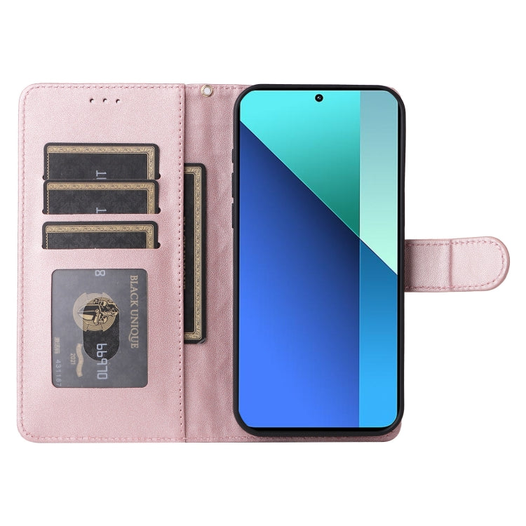 For Xiaomi Redmi Note 13 4G Diamond Lattice Leather Flip Phone Case