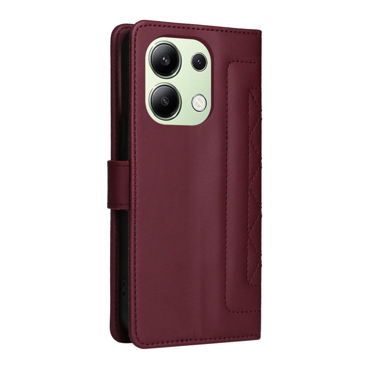 For Xiaomi Redmi Note 13 4G Diamond Lattice Leather Flip Phone Case