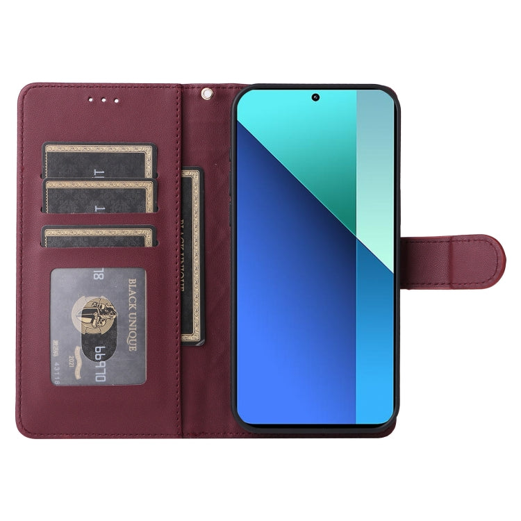 For Xiaomi Redmi Note 13 4G Diamond Lattice Leather Flip Phone Case