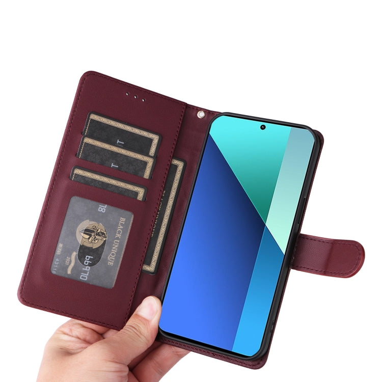 For Xiaomi Redmi Note 13 4G Diamond Lattice Leather Flip Phone Case