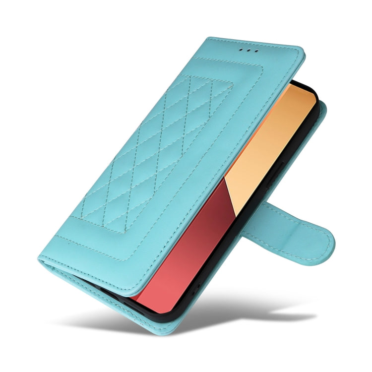 For Xiaomi Redmi Note 13 5G Diamond Lattice Leather Flip Phone Case