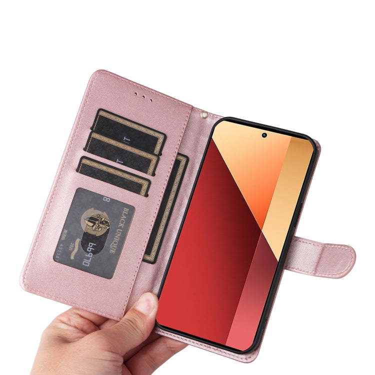 For Xiaomi Redmi Note 13 5G Diamond Lattice Leather Flip Phone Case