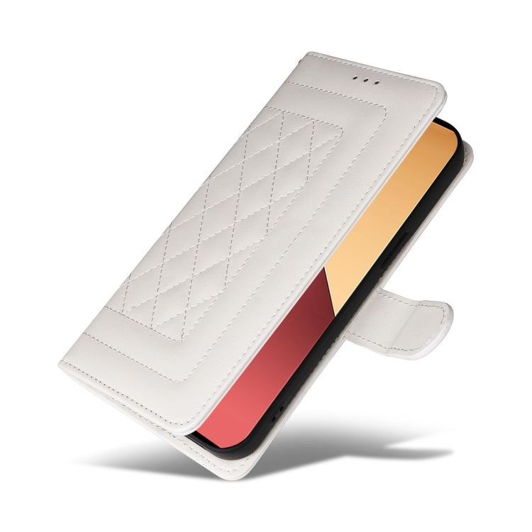 For Xiaomi Redmi Note 13 Pro 4G Diamond Lattice Leather Flip Phone Case