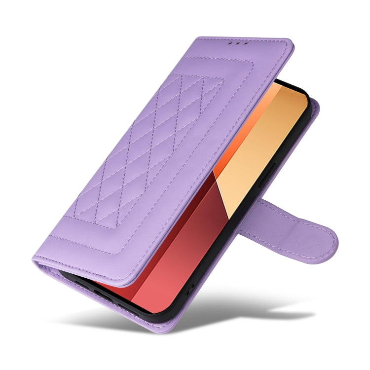 For Xiaomi Redmi Note 13 Pro 4G Diamond Lattice Leather Flip Phone Case