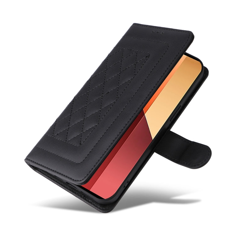 For Xiaomi Redmi Note 13 Pro 4G Diamond Lattice Leather Flip Phone Case