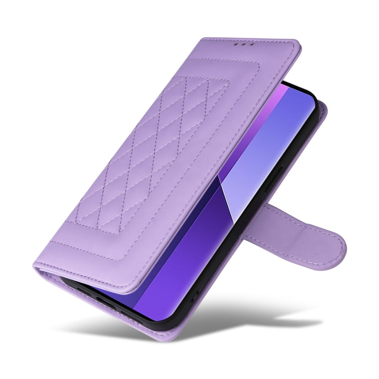 For Xiaomi Redmi Note 13 Pro+ 5G Diamond Lattice Leather Flip Phone Case