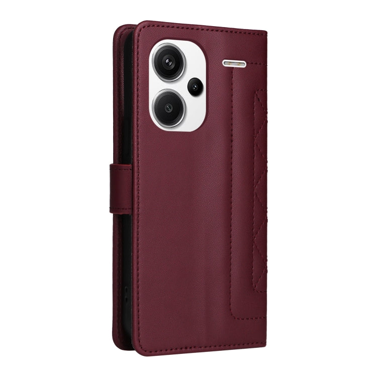 For Xiaomi Redmi Note 13 Pro+ 5G Diamond Lattice Leather Flip Phone Case