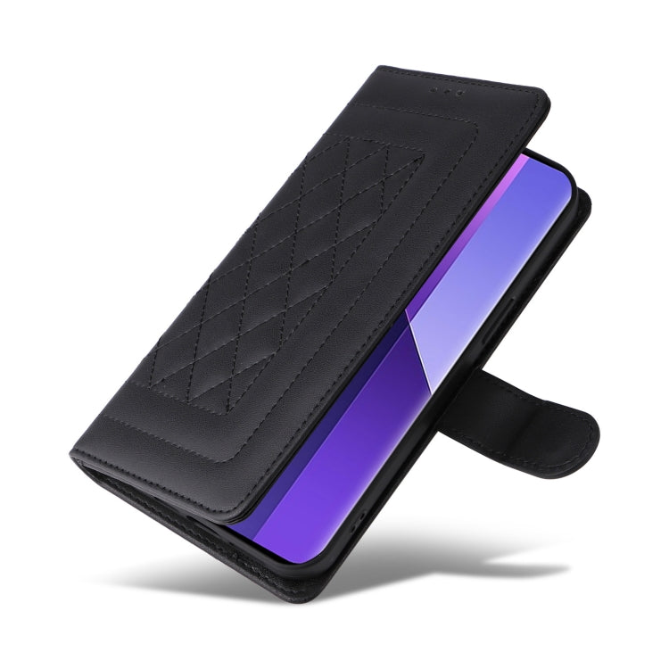 For Xiaomi Redmi Note 13 Pro+ 5G Diamond Lattice Leather Flip Phone Case