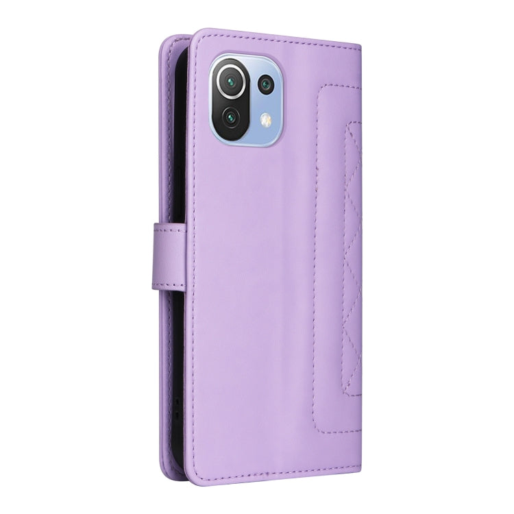 For Xiaomi Mi 11 Lite Diamond Lattice Leather Flip Phone Case