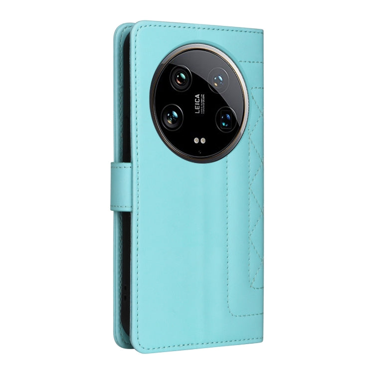 For Xiaomi 14 Ultra Diamond Lattice Leather Flip Phone Case