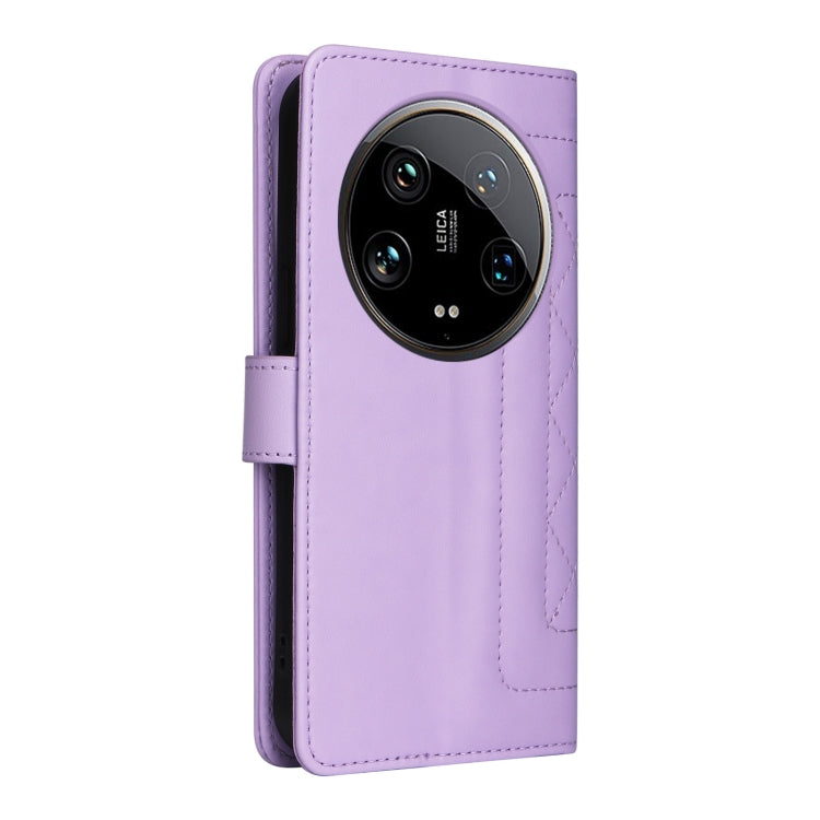 For Xiaomi 14 Ultra Diamond Lattice Leather Flip Phone Case