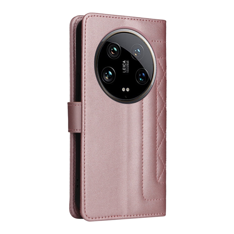 For Xiaomi 14 Ultra Diamond Lattice Leather Flip Phone Case