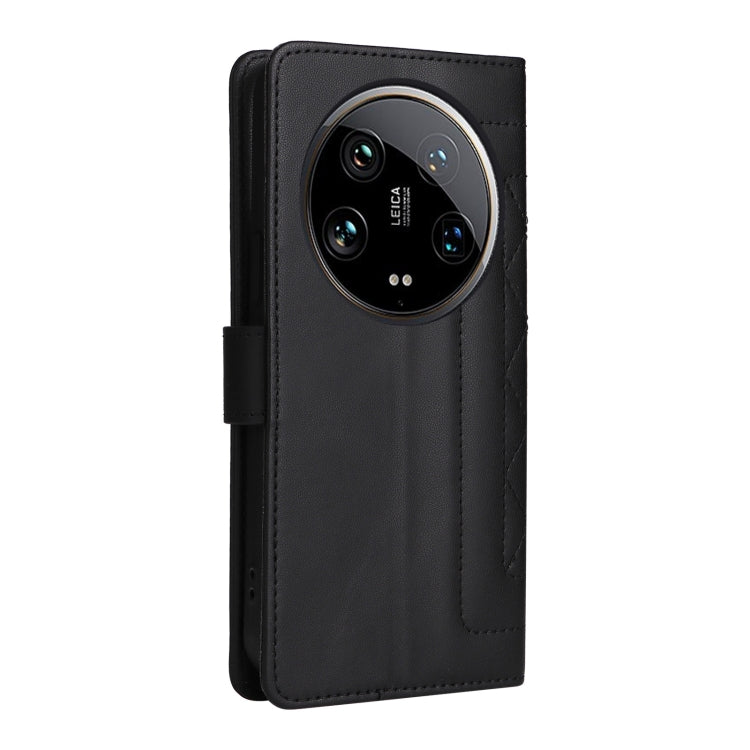For Xiaomi 14 Ultra Diamond Lattice Leather Flip Phone Case