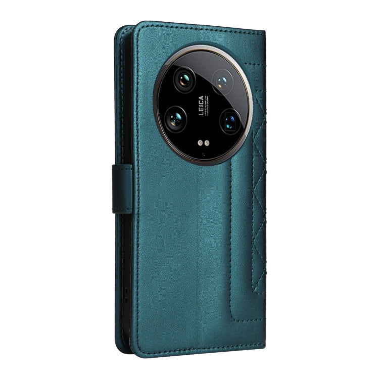 For Xiaomi 14 Ultra Diamond Lattice Leather Flip Phone Case