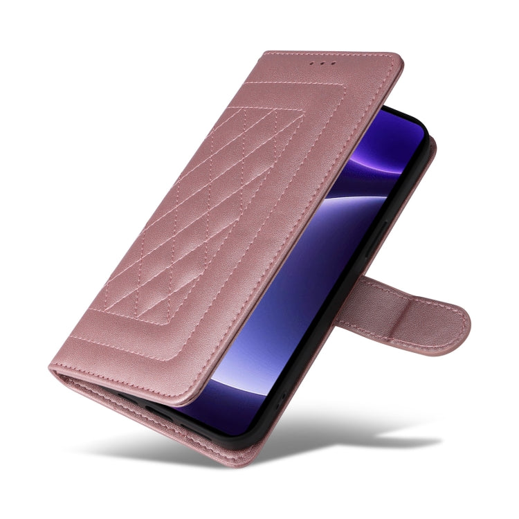 For Xiaomi Poco F5 Diamond Lattice Leather Flip Phone Case