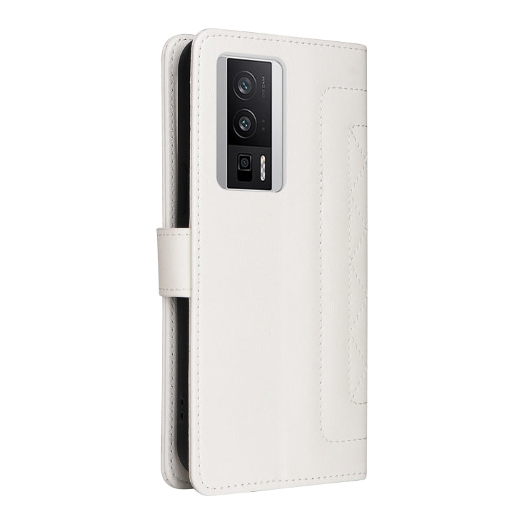 For Xiaomi Poco F5 Pro Diamond Lattice Leather Flip Phone Case
