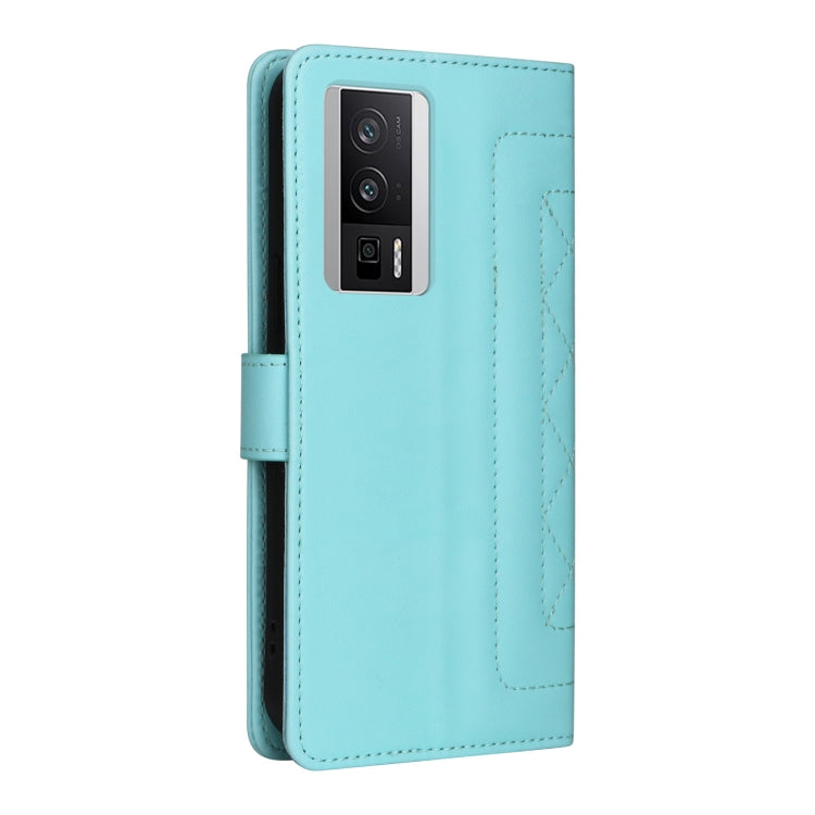 For Xiaomi Poco F5 Pro Diamond Lattice Leather Flip Phone Case