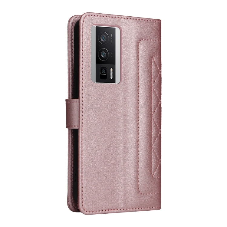 For Xiaomi Poco F5 Pro Diamond Lattice Leather Flip Phone Case