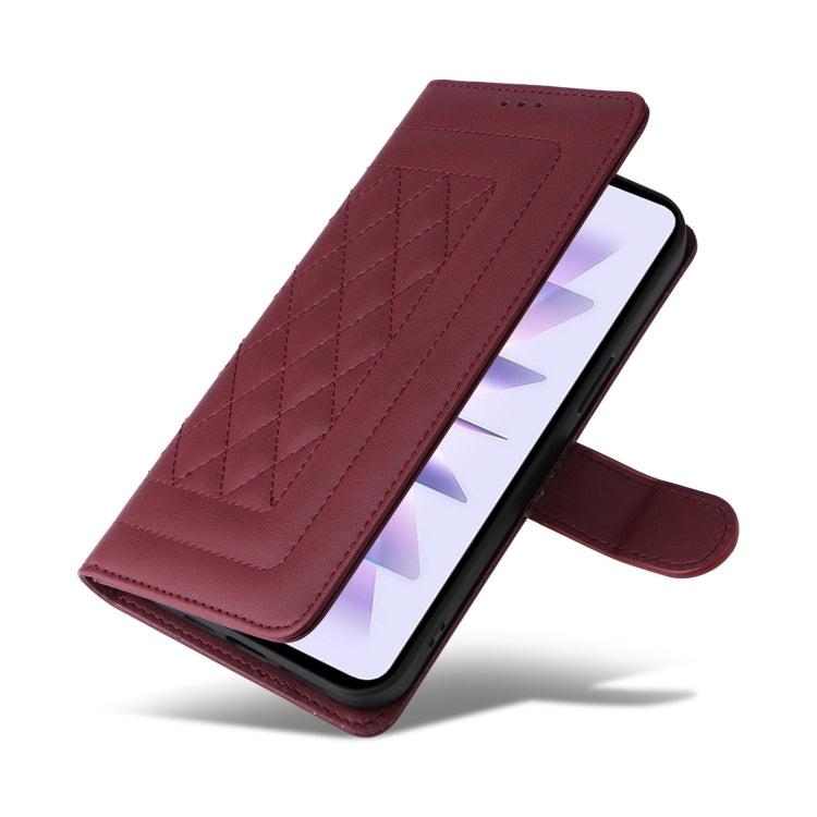 For Xiaomi Poco F5 Pro Diamond Lattice Leather Flip Phone Case