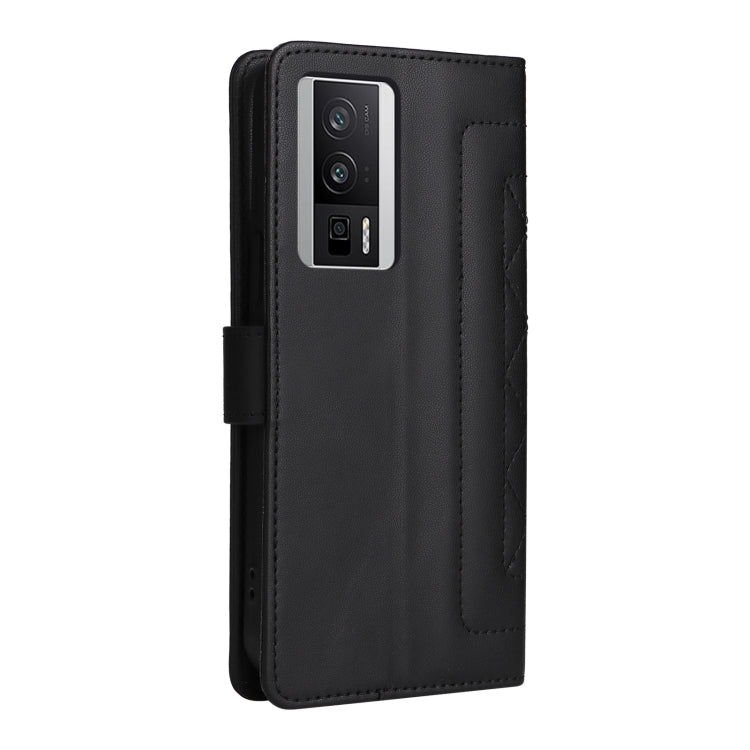 For Xiaomi Poco F5 Pro Diamond Lattice Leather Flip Phone Case