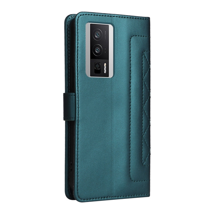 For Xiaomi Poco F5 Pro Diamond Lattice Leather Flip Phone Case