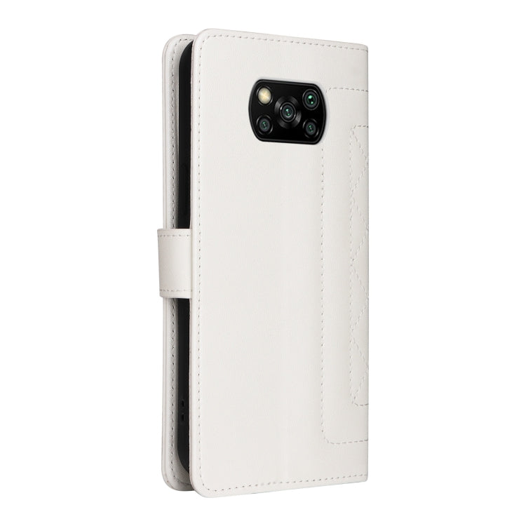For Xiaomi Poco X3 NFC Diamond Lattice Leather Flip Phone Case