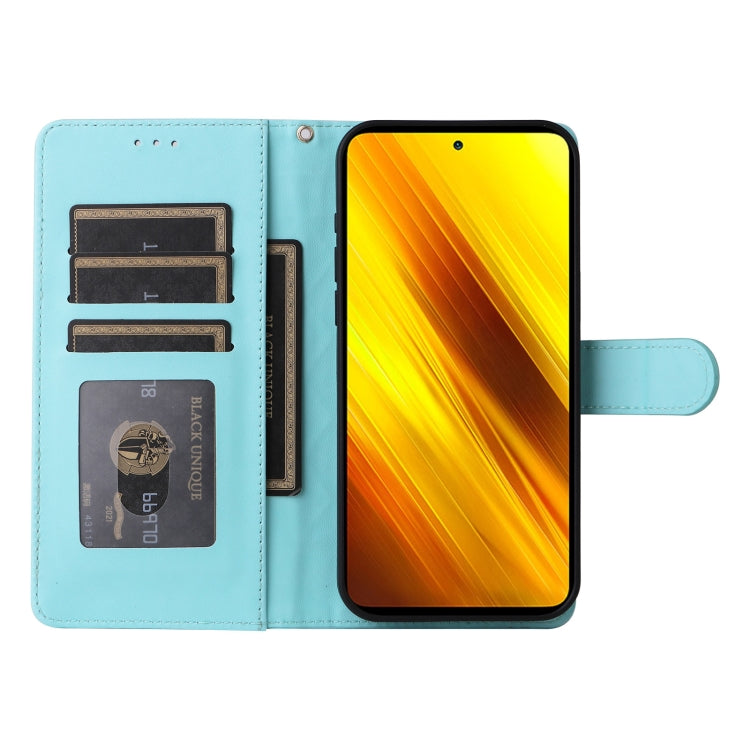For Xiaomi Poco X3 NFC Diamond Lattice Leather Flip Phone Case
