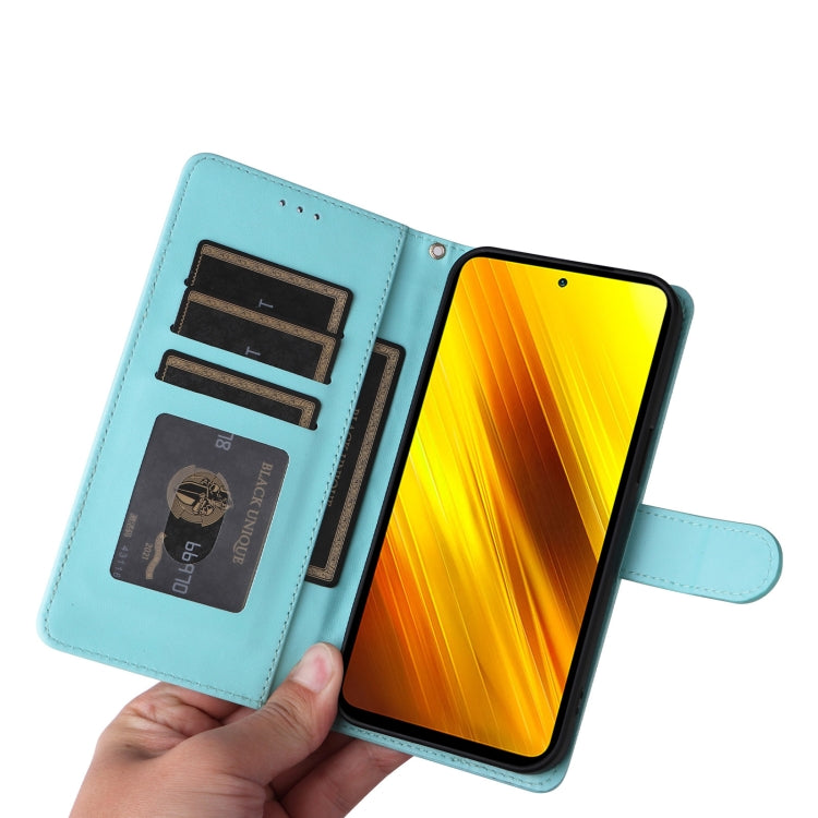 For Xiaomi Poco X3 NFC Diamond Lattice Leather Flip Phone Case